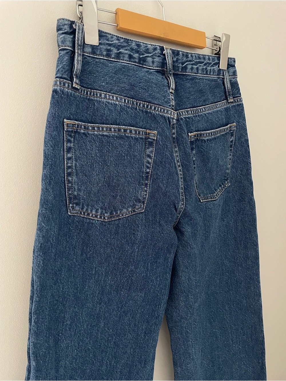 Frame Denim High-Rise Wide-Leg Cropped Jeans Nordic Wash Size 27 Casual Flare - Picture 7 of 12